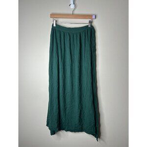 AFRODITA Dark Green Linen Tie Top Tie Skirt Matching Set Women's Size Small S